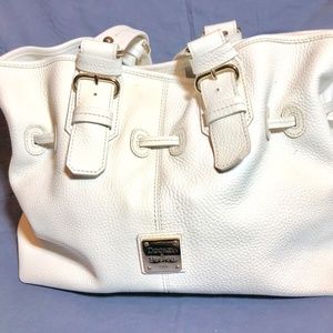 Dooney & Bourke Large Leather Pebble White Satchel